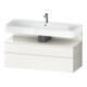 Duravit Meuble sous-lavabo Qatego 119x47x59 cm, blanc brillant/blanc mat, 1 porte, avec poignée B-1