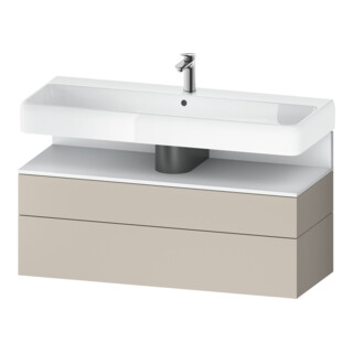 Duravit Meuble sous-lavabo Qatego 119x47x59 cm, blanc mat, 1 porte, 1 tiroir