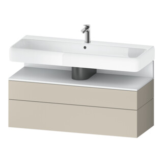 Duravit Meuble sous-lavabo Qatego 119x47x59 cm, blanc mat, 1 porte, 1 tiroir