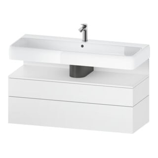 Duravit Meuble sous-lavabo Qatego 119x47x59 cm, blanc mat, 1 porte, avec niche