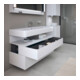 Duravit Meuble sous-lavabo Qatego 119x47x59 cm, blanc mat, 1 porte, avec niche