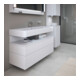 Duravit Meuble sous-lavabo Qatego 119x47x59 cm, blanc mat, 1 porte, avec niche