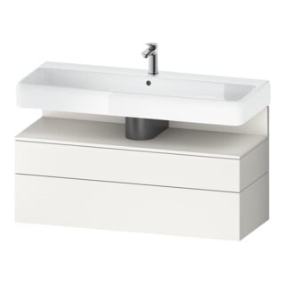Duravit Meuble sous-lavabo Qatego 119x47x59 cm, blanc mat, 1 porte, avec niche