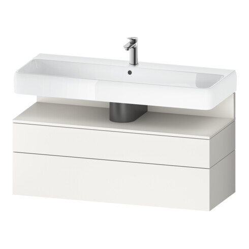 Duravit Meuble sous-lavabo Qatego 119x47x59 cm, blanc mat, 1 porte, avec niche