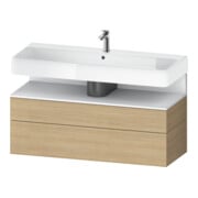 Duravit Meuble sous lavabo Qatego 119x47x59 cm, blanc mat, 1 porte, avec niches