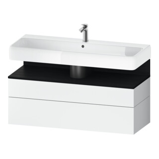 Duravit Meuble sous lavabo Qatego 119x47x59 cm, blanc mat, 1 porte, avec poignée