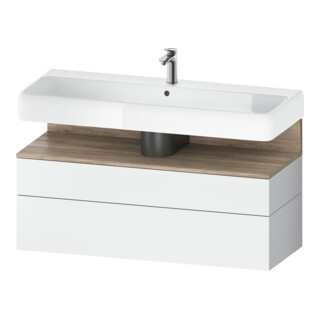 Duravit Meuble sous-lavabo Qatego 119x47x59 cm, blanc mat, 1 porte, avec poignée