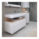 Duravit Meuble sous-lavabo Qatego 119x47x59 cm, blanc mat, 1 porte, avec poignée