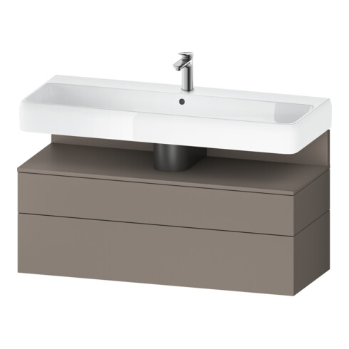 Duravit Meuble sous-lavabo Qatego 119x47x59 cm, blanc mat, 1 porte, niche intégrée