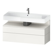 Duravit Meuble sous-lavabo Qatego 119x47x59 cm, blanc mat, 1 tiroir, 1 coulissant