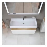 Duravit Meuble sous-lavabo Qatego 119x47x59 cm, blanc mat, 1 tiroir, avec poignée-5