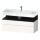 Duravit Meuble sous-lavabo Qatego 119x47x59 cm, blanc mat/blanc brillant, 1 porte, 1 tiroir-1