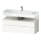 Duravit Meuble sous-lavabo Qatego 119x47x59 cm, blanc mat/blanc brillant, 1 porte, 1 tiroir-1