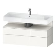 Duravit Meuble sous-lavabo Qatego 119x47x59 cm, blanc mat/blanc brillant, 1 porte, 1 tiroir-1
