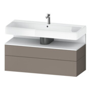 Duravit Meuble sous-lavabo Qatego 119x47x59 cm, blanc mat/bois mat, 1 porte, avec poignée B-1