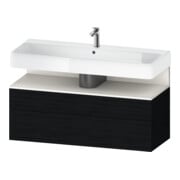Duravit Meuble sous lavabo Qatego 119x47x59 cm, blanc mat/effet soie, 1 porte, 1 tiroir-1