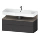 Duravit Meuble sous-lavabo Qatego 119x47x59 cm, blanc mat/Gris mat, 1 porte, 1 tiroir-1