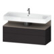 Duravit Meuble sous lavabo Qatego 119x47x59 cm, blanc mat/gris mat, 1 porte, avec poignée-1