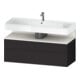 Duravit Meuble sous lavabo Qatego 119x47x59 cm, blanc mat/gris mat, 1 porte, avec poignée-1