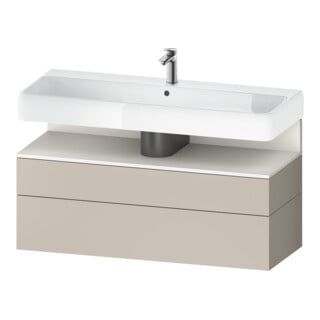 Duravit Meuble sous-lavabo Qatego 119x47x59 cm, blanc mat/ta mat, 1 porte, avec poignée B