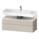 Duravit Meuble sous-lavabo Qatego 119x47x59 cm, blanc mat/ta mat, 1 porte, avec poignée B-1