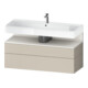 Duravit Meuble sous lavabo Qatego 119x47x59 cm, blanc mat/ta mat, 1 porte, avec poignée B-1