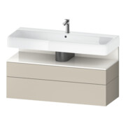 Duravit Meuble sous-lavabo Qatego 119x47x59 cm, blanc taupe, 1 porte, avec poignée
