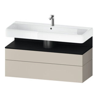 Duravit Meuble sous lavabo Qatego 119x47x59 cm, chêne blanc/taupe, 1 porte, 1 tiroir