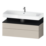 Duravit Meuble sous lavabo Qatego 119x47x59 cm, chêne blanc/taupe, 1 porte, 1 tiroir