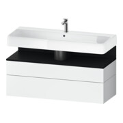 Duravit Meuble sous lavabo Qatego 119x47x59 cm, chêne clair/blanc mat, 1 porte, 1 tiroir