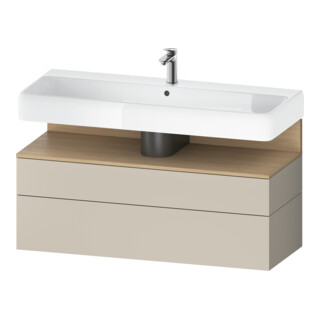 Duravit Meuble sous lavabo Qatego 119x47x59 cm, chêne naturel, 1 porte, avec poignée