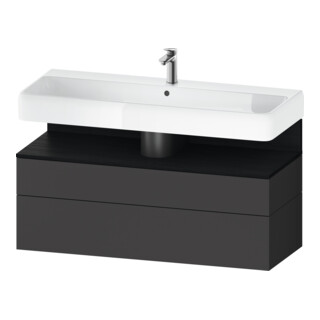 Duravit Meuble sous-lavabo Qatego 119x47x59 cm, E blanc/gris m, 1 porte, avec B