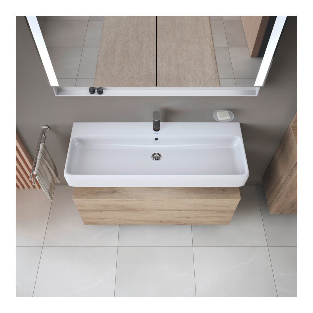 Duravit Meuble sous-lavabo Qatego 119x47x59 cm, E ma, 1 porte, avec niche