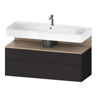 Duravit Meuble sous-lavabo Qatego 119x47x59 cm, E Ma/Gra m, 1 porte, 1 tiroir