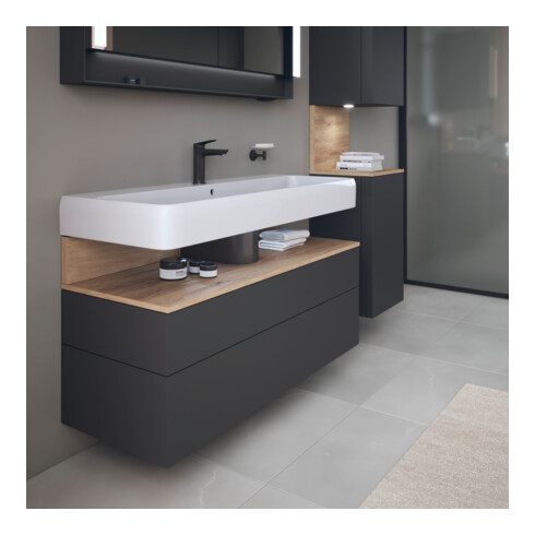 Duravit Meuble sous-lavabo Qatego 119x47x59 cm, E Ma/Gra m, 1 tiroir, avec poignée