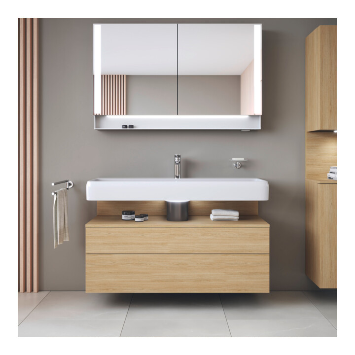 Duravit Meuble sous-lavabo Qatego 119x47x59 cm, E N, 1 porte, avec niches