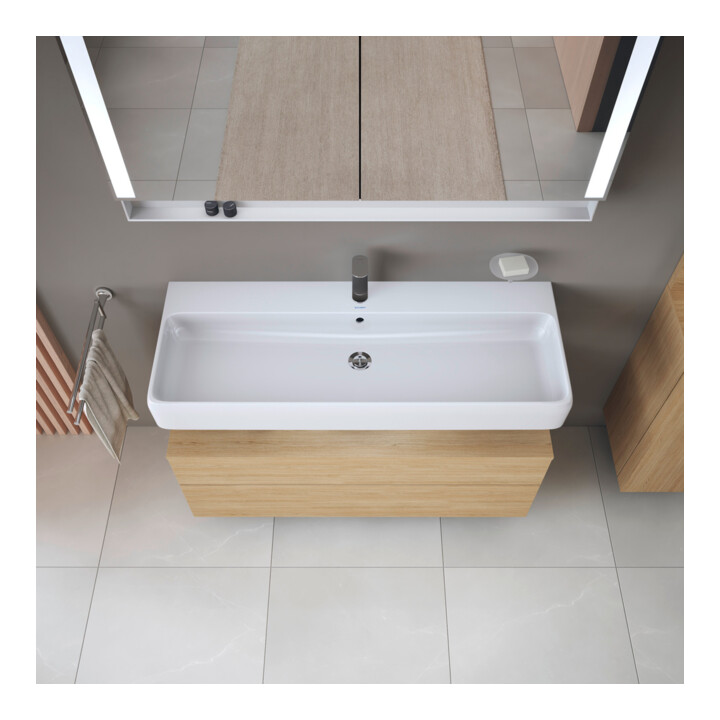 Duravit Meuble sous-lavabo Qatego 119x47x59 cm, E N, 1 porte, avec niches