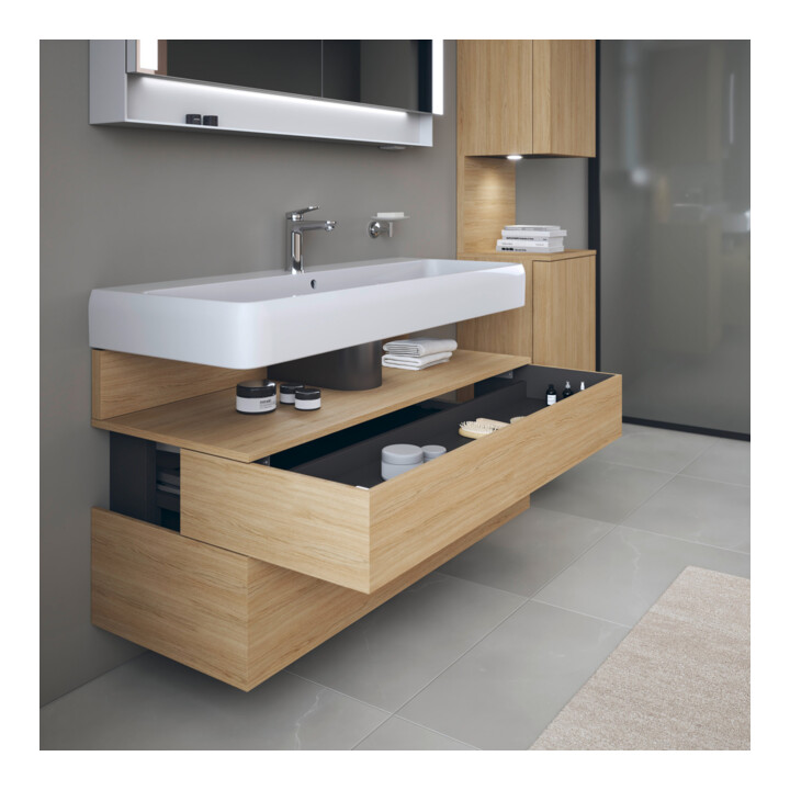 Duravit Meuble sous-lavabo Qatego 119x47x59 cm, E N, 1 porte, avec niches