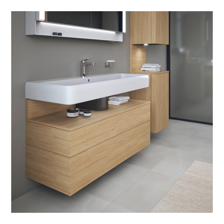 Duravit Meuble sous-lavabo Qatego 119x47x59 cm, E N, 1 porte, avec niches