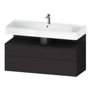 Duravit Meuble sous-lavabo Qatego 119x47x59 cm, gris, 1 porte, 1 tiroir