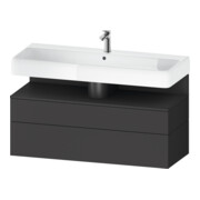 Duravit Meuble sous lavabo Qatego 119x47x59 cm, gris, 1 porte, avec niche