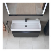 Duravit Meuble sous lavabo Qatego 119x47x59 cm, gris, 1 porte, avec niche-5