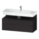 Duravit Meuble sous lavabo Qatego 119x47x59 cm, gris, 1 porte, avec niche-1