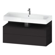 Duravit Meuble sous lavabo Qatego 119x47x59 cm, gris, 1 porte, avec niche