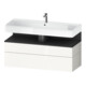 Duravit Meuble sous-lavabo Qatego 119x47x59 cm, gris clair/blanc, 1 porte, avec poignée