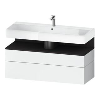 Duravit Meuble sous-lavabo Qatego 119x47x59 cm, gris m/blanc m, 1 porte, m B