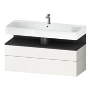 Duravit Meuble sous-lavabo Qatego 119x47x59 cm, gris/marbre, 1 porte, avec poignée-1