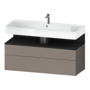 Duravit Meuble sous-lavabo Qatego 119x47x59 cm, gris/marron, 1 porte, avec poignée