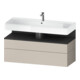 Duravit Meuble sous-lavabo Qatego 119x47x59 cm, gris mat, 1 porte, 1 tiroir-1