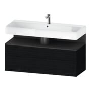 Duravit Meuble sous lavabo Qatego 119x47x59 cm, gris mat, 1 porte, 1 tiroir